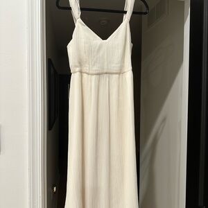 Express Cream Strapless Dress